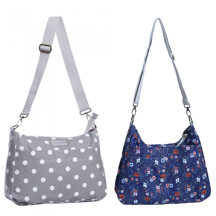 Taupe Spot Classic Rose Reversible Messenger dark blue Taupe Spot Classic Rose Reversible Messenger dark blue